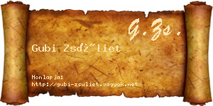 Gubi Zsüliet névjegykártya