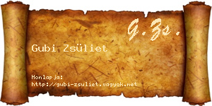 Gubi Zsüliet névjegykártya